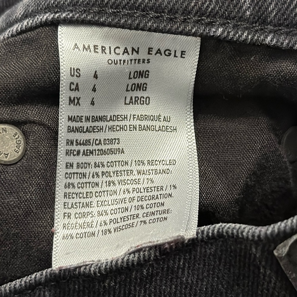 American Eagle Highest Rise 90’s Boyfriend Jeans Women’s Sz 4L Distressed Casual - Picture 4 of 9